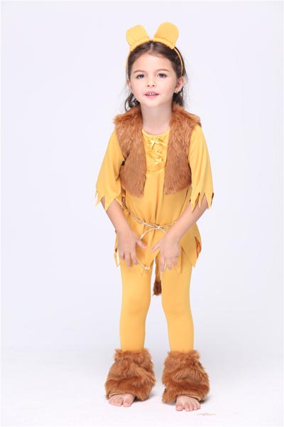 F68034 Courage Lion Child Girls Cute Halloween Costume